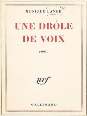cover image of Une drôle de voix